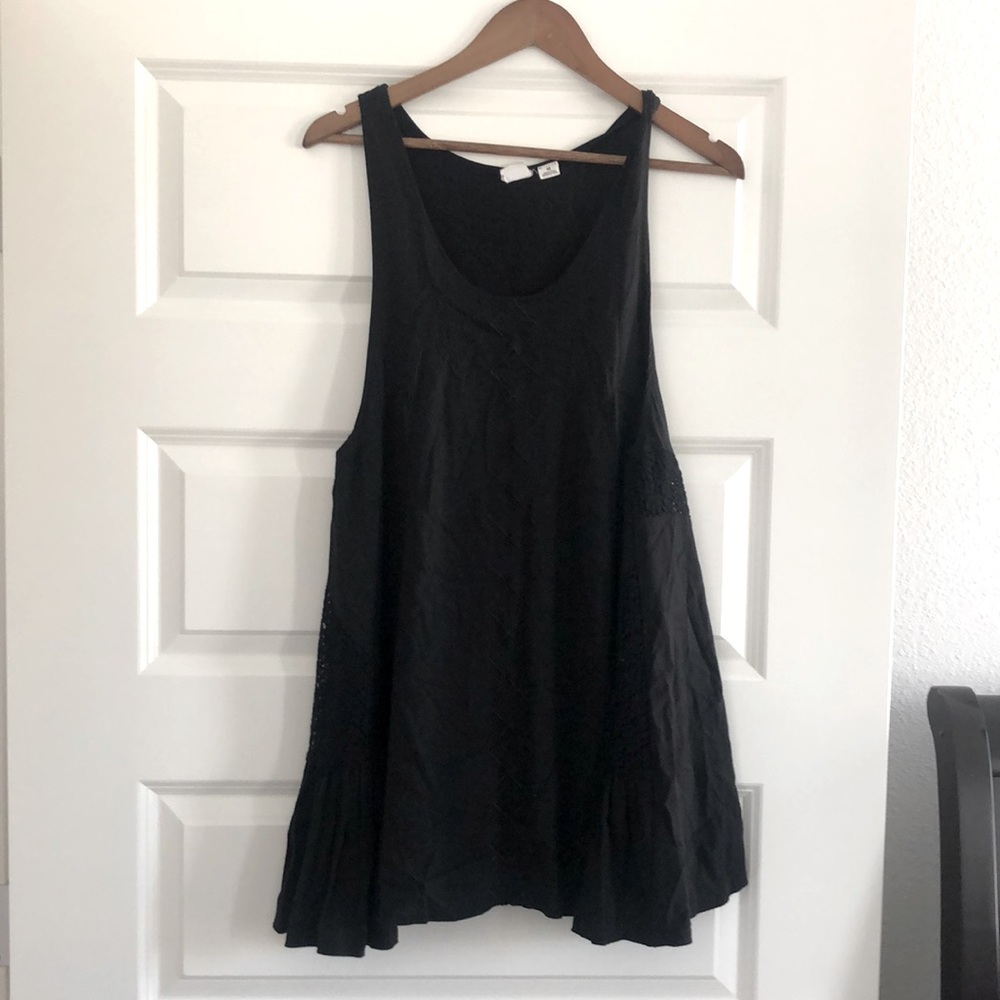 Black sun dress with amazing detail.